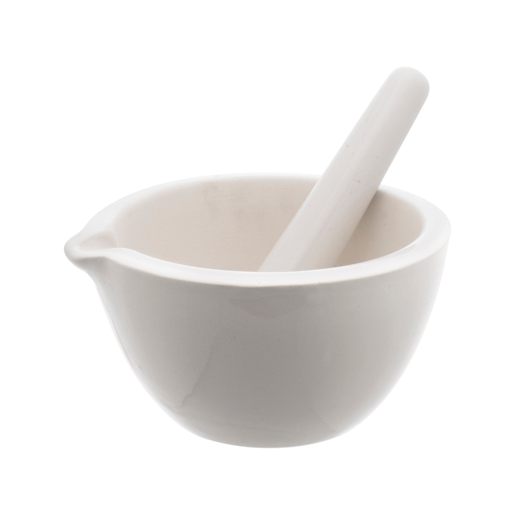 Mortar & Pestle, Porcelain, outer dia 200mm, cap. 1500ml. - eiscoindustrial