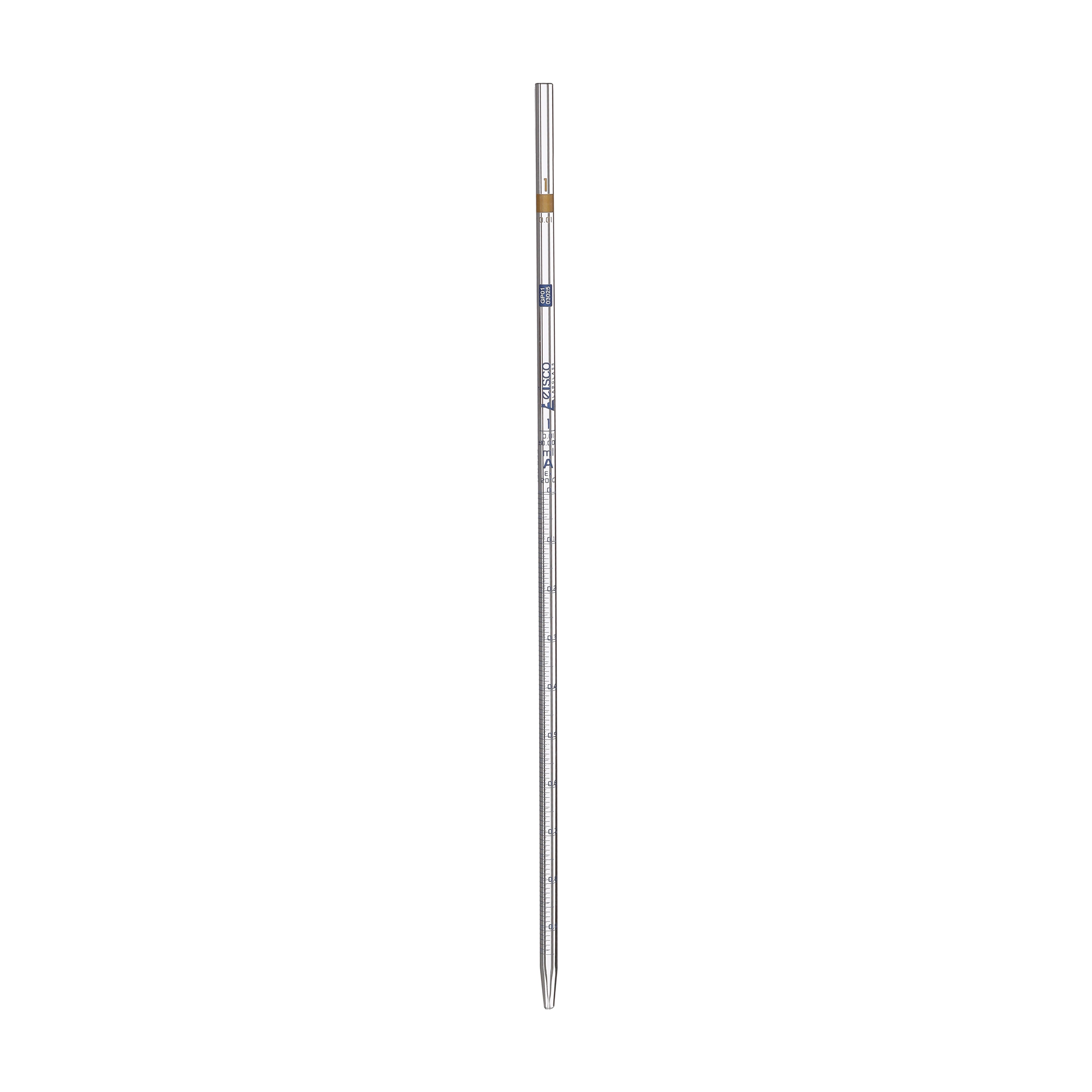 Pipette Serological class 'B' 1.0ml, Yellow, Blue Printing - eiscoindustrial