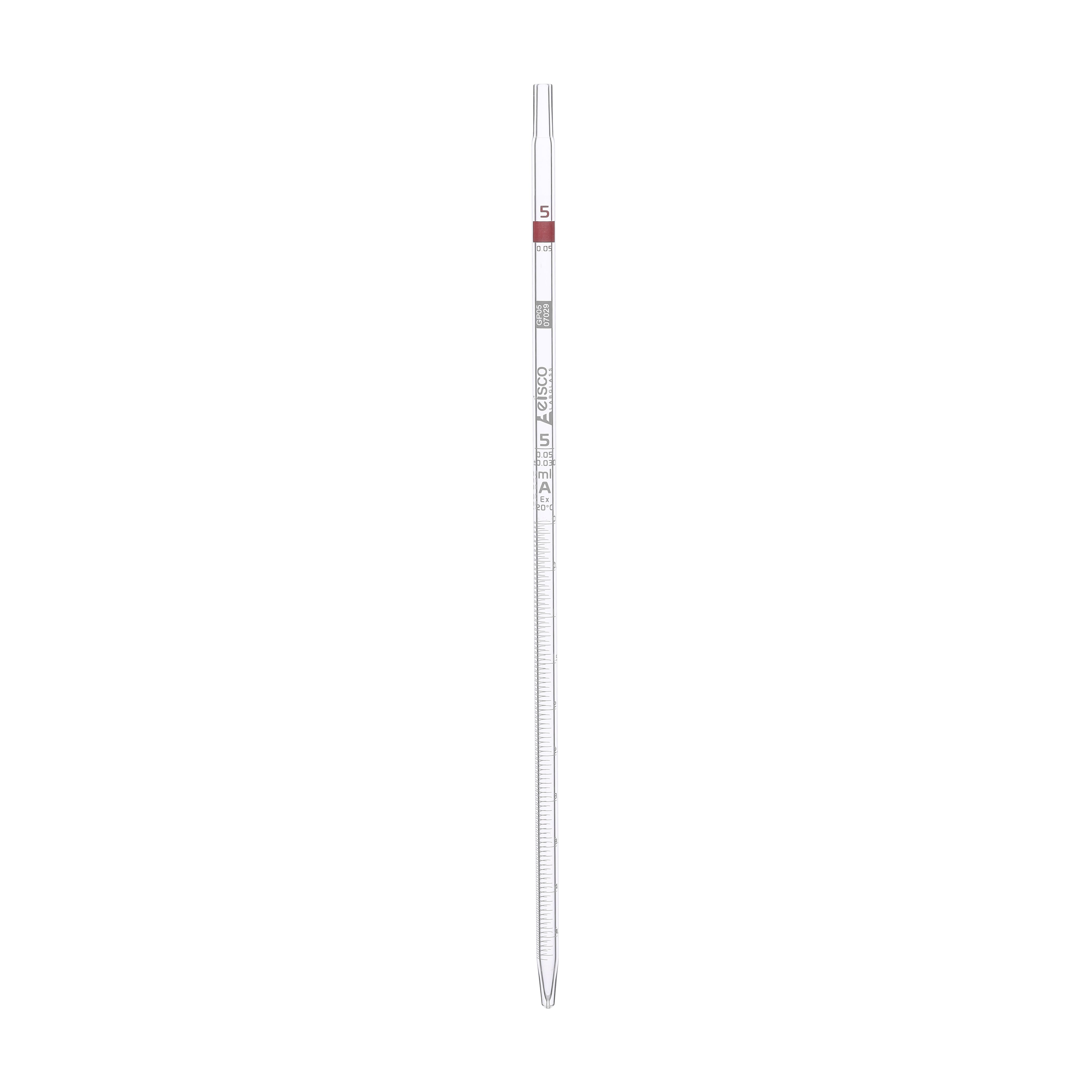 Pipette Serological class 'A' 5.0ml, Red, Blue Printing - eiscoindustrial