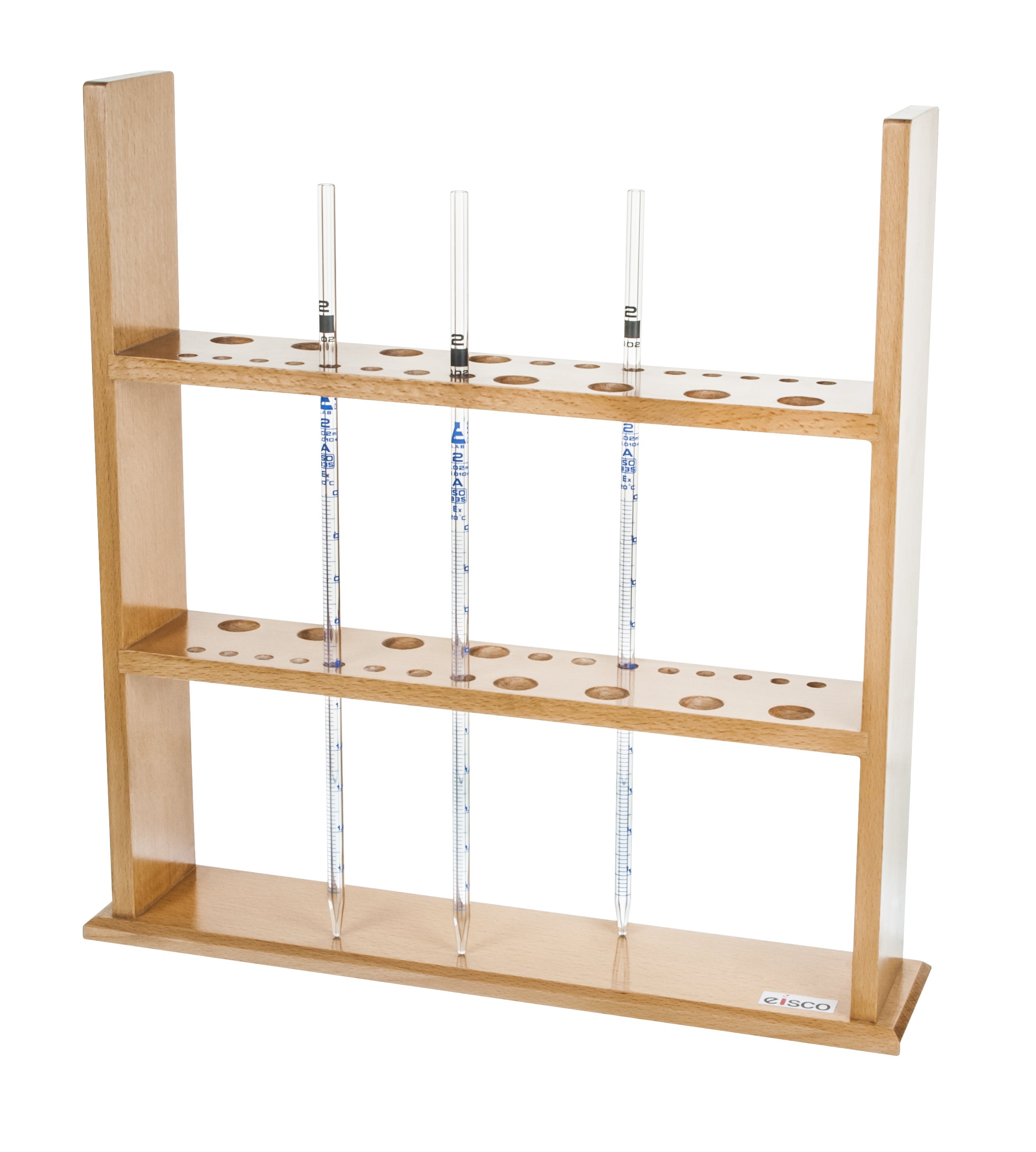 Pipette Stand, Wooden, to hold 24 pipettes vertically - eiscoindustrial