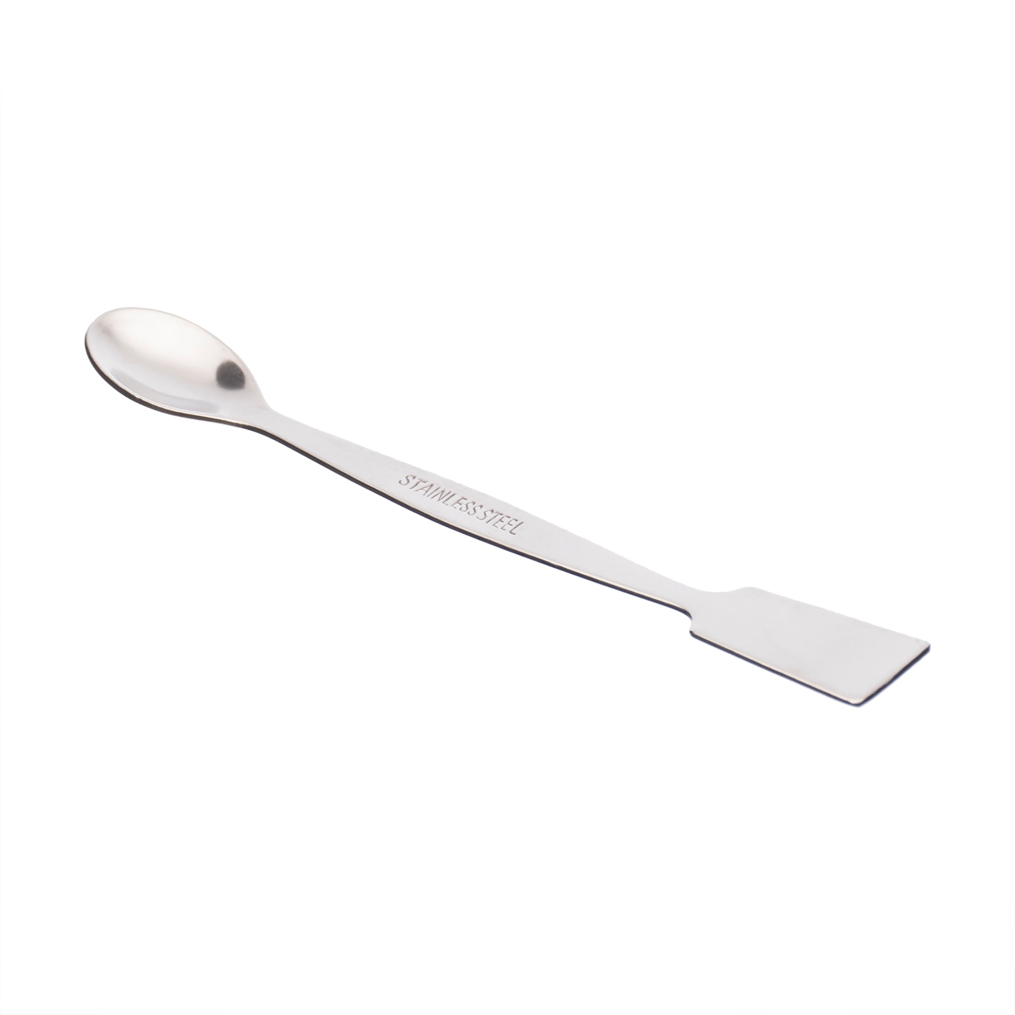 Spatula Stainless steel 15cm, one end flat and other end spoon - eiscoindustrial