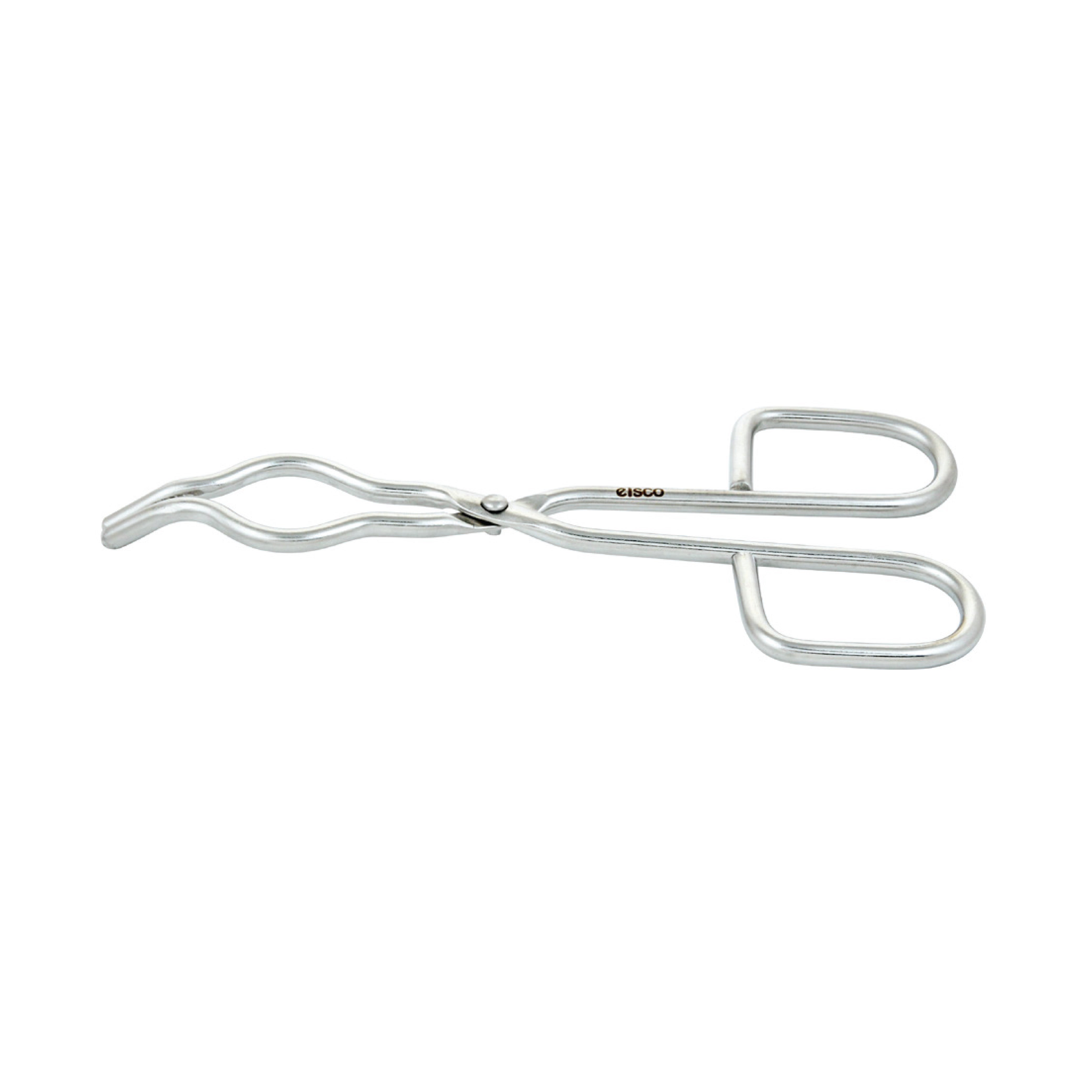 Premium crucible tongs, stainless steel with bow, length 15cm - eiscoindustrial