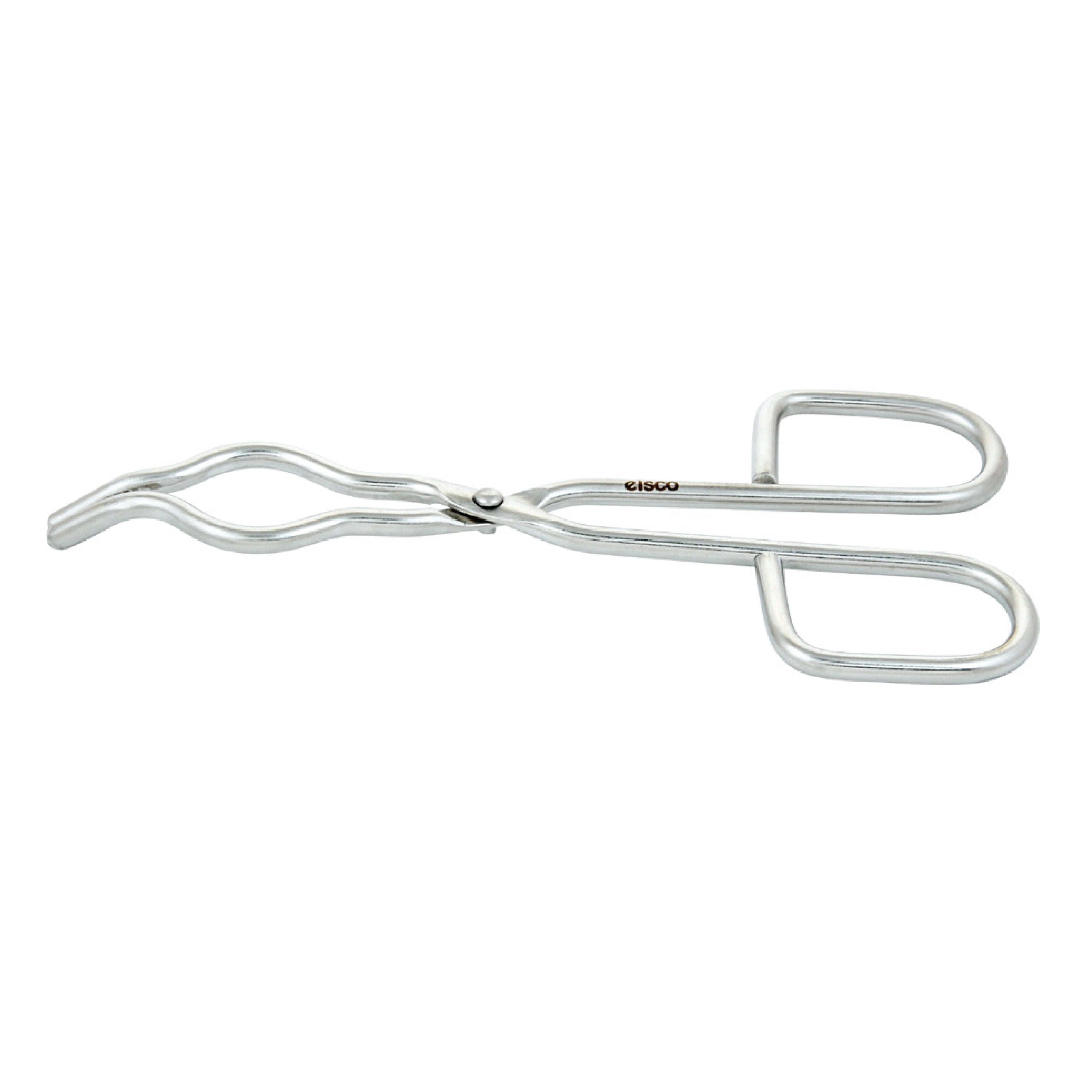 Premium crucible tongs, stainless steel with bow, length 20cm - eiscoindustrial