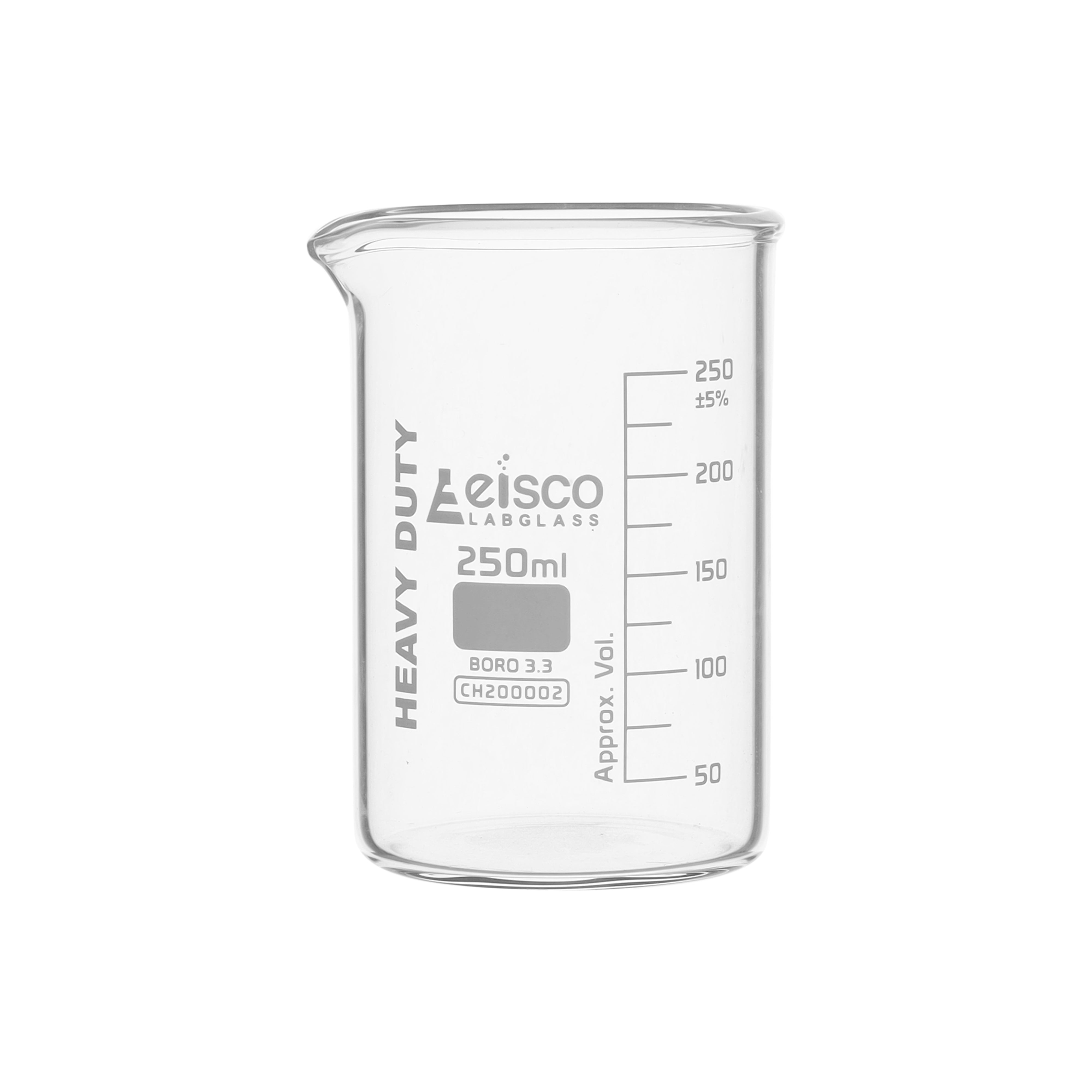 Beaker Glass Heavy Duty 250 ml - eiscoindustrial