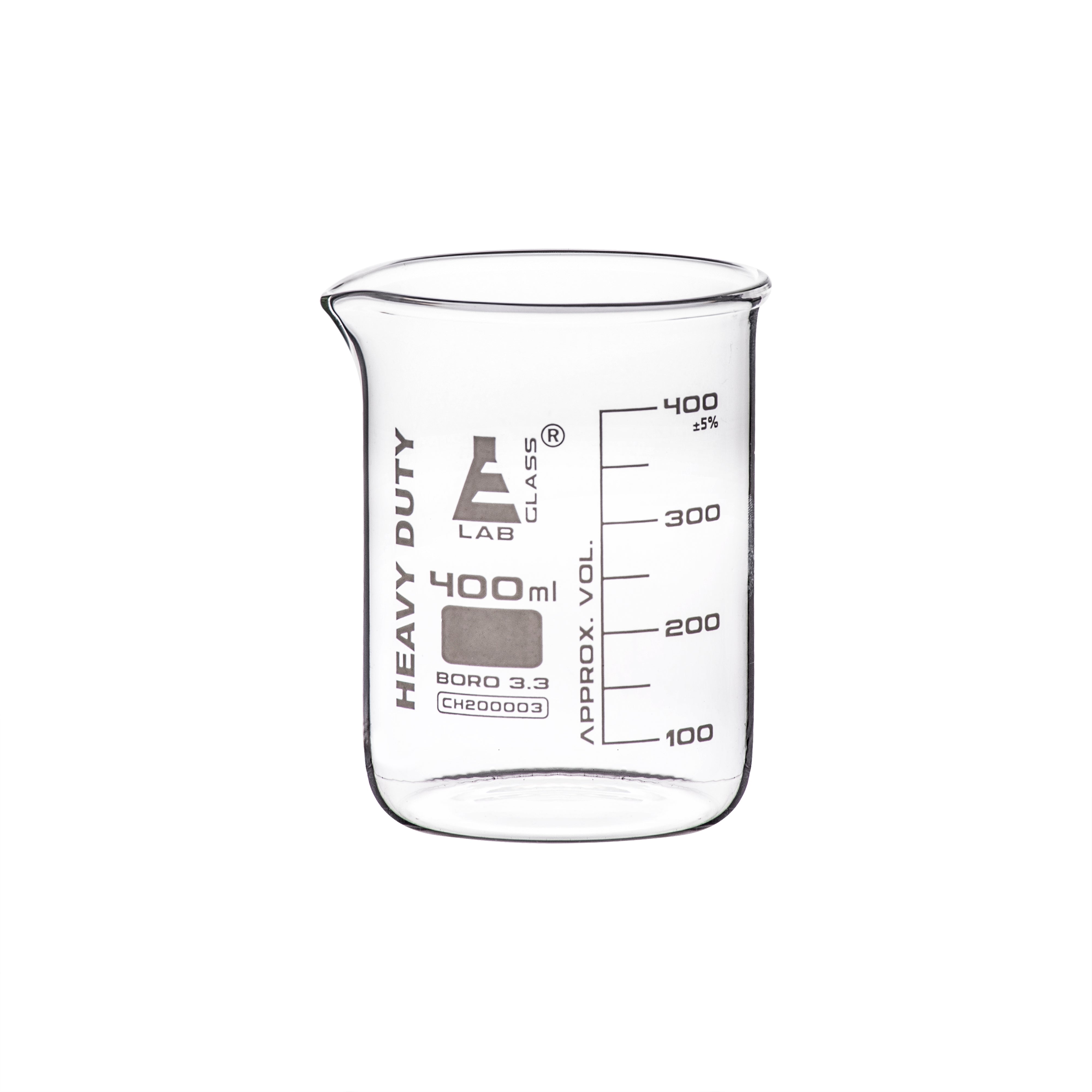 Beaker Glass Heavy Duty 400 ml - eiscoindustrial