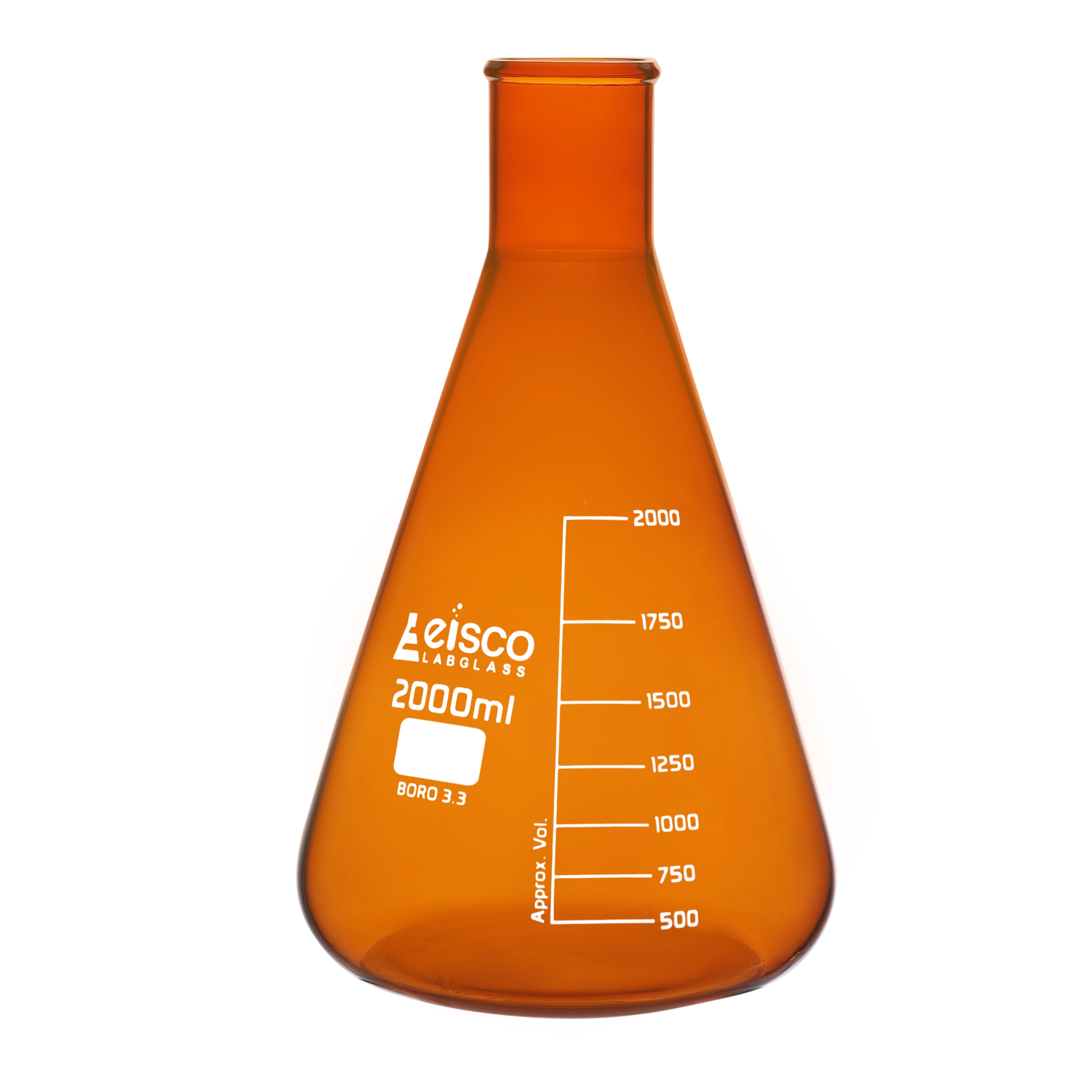 Flask conical amber 2000ml - eiscoindustrial