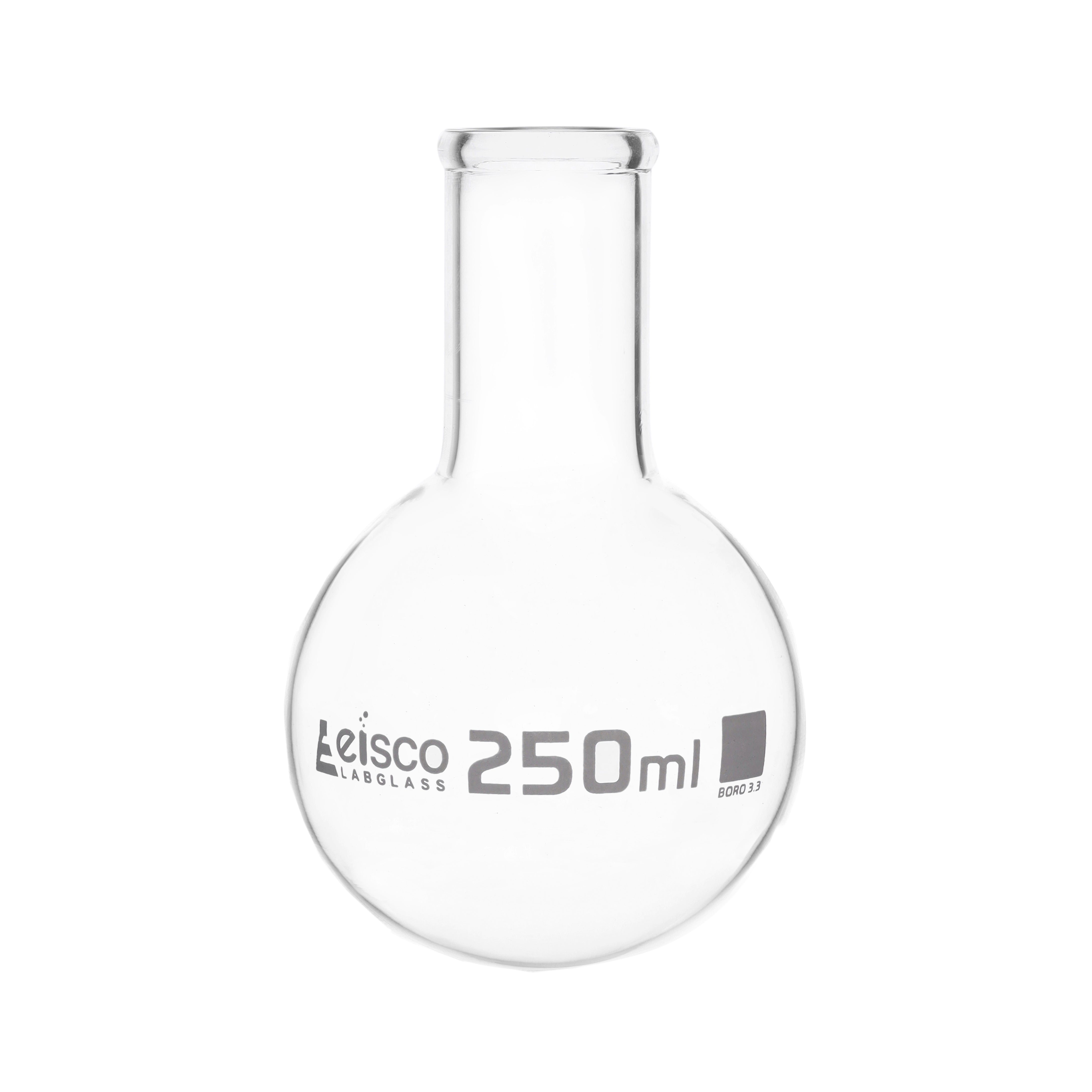 Flasks - Boiling Round Bottom with Short Neck,ASTM,Capacity 250ml - eiscoindustrial