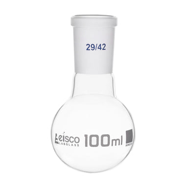 Flasks - Boiling Round Bottom with Short Neck and Interchangeable Joint, Capacity 100ml,29/42 - eiscoindustrial