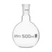 Flasks - Boiling Flat Bottom with Short Neck and Interchangeable Joint,ASTM,Capacity 500ml,24/40 - eiscoindustrial