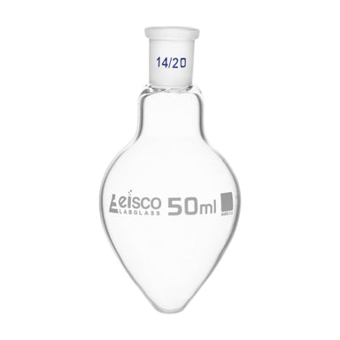 Flasks - Boiling Pear Shape, ASTM,Capacity 50ml,14/20 - eiscoindustrial